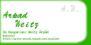 arpad weitz business card